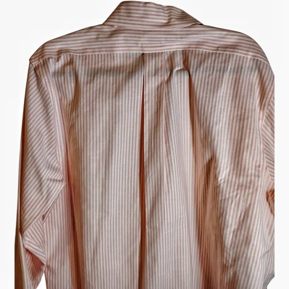 Brooks Brothers Pink & White Striped Button up Shirt Size Large - Picture 4 of 5